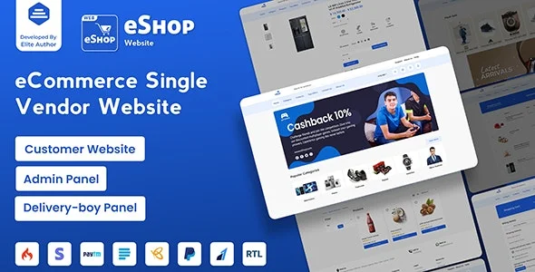 Script PHP -  Site de fornecedor único de comércio eletrônico - Site para loja de comércio eletrônico